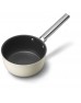 Smeg Cookware Yapışmaz Sos Tenceresi Cam Kapaklı Krem