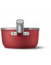 Smeg Cookware Yapışmaz Sos Tenceresi Cam Kapaklı Kırmızı