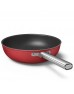 Smeg Cookware 50's Style Kırmızı Wok Tava - 30 cm