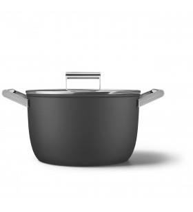 SMEG Cookware 50'S Style Siyah Tencere - 26 cm