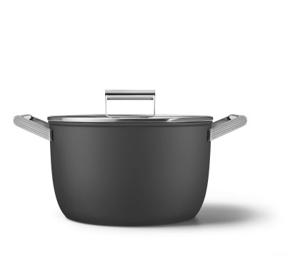 SMEG Cookware 50'S Style Siyah Tencere - 26 cm