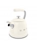 Smeg Düdüklü Ocak Üstü Retro Su Isıtıcı Krem