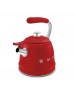 Smeg Düdüklü Ocak Üstü Retro Su Isıtıcı Kırmızı