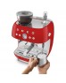 Smeg Öğütücülü Espresso Kahve Makinesi Kırmızı