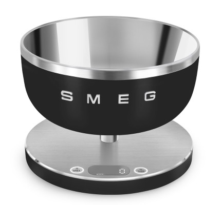 Smeg Dijital Mutfak Tartısı Mat Siyah