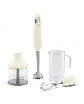 Smeg Aksesuarlı El Blender Seti Krem