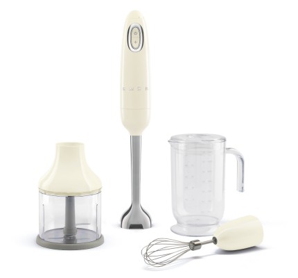 Smeg Aksesuarlı El Blender Seti Krem