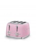 SMEG 50'S Style Retro Pembe 4x1 Ekmek Kızartma Makinesi